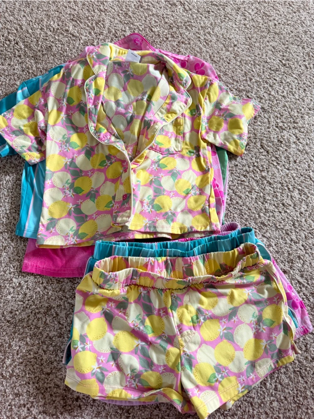 5 pairs Kids Pajama Set - Lightweight Short Sleeve & Shorts